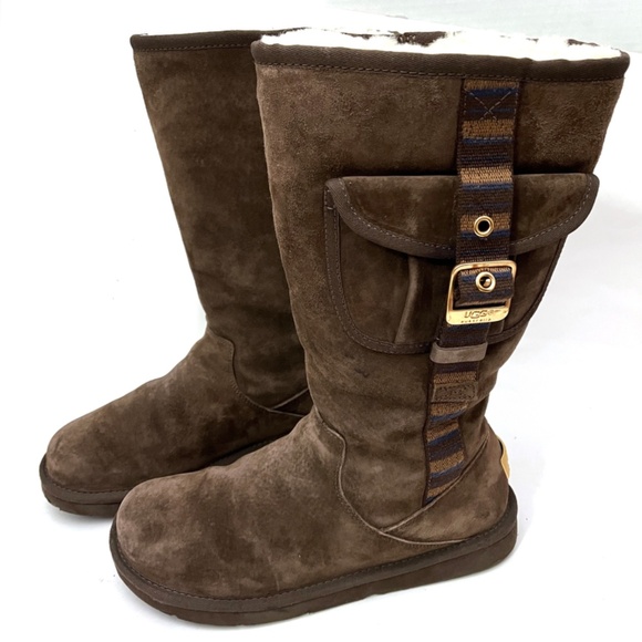 UGG Tall Retro Cargo Boots Buckle Side Pocket - Picture 2 of 15